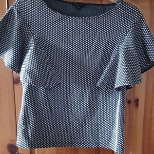 Banana Republic Monochrome Patterned Blouse